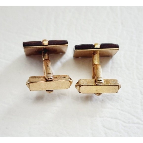 Vintage Swank Cufflinks Shirt Studs 1/20 of 12k GF Formal Mother of Pearl MOP - Picture 4 of 8